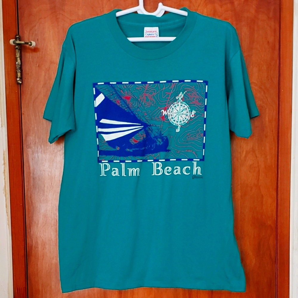 Vintage 90s Palm Beach T Shirt(L), Tennessee River